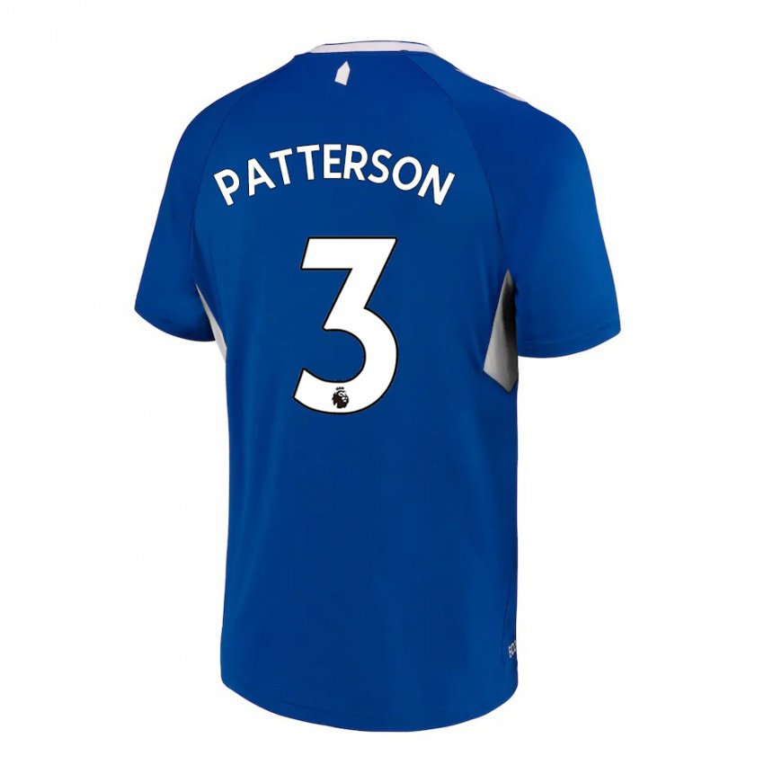 Hombre Camiseta Nathan Patterson #3 Azul Oscuro Blanco 1ª Equipación 2022/23 La Camisa