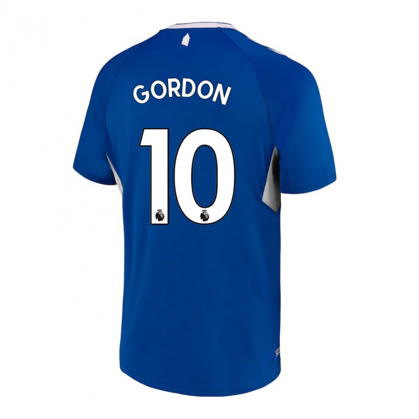 Hombre Camiseta Anthony Gordon #10 Azul Oscuro Blanco 1ª Equipación 2022/23 La Camisa