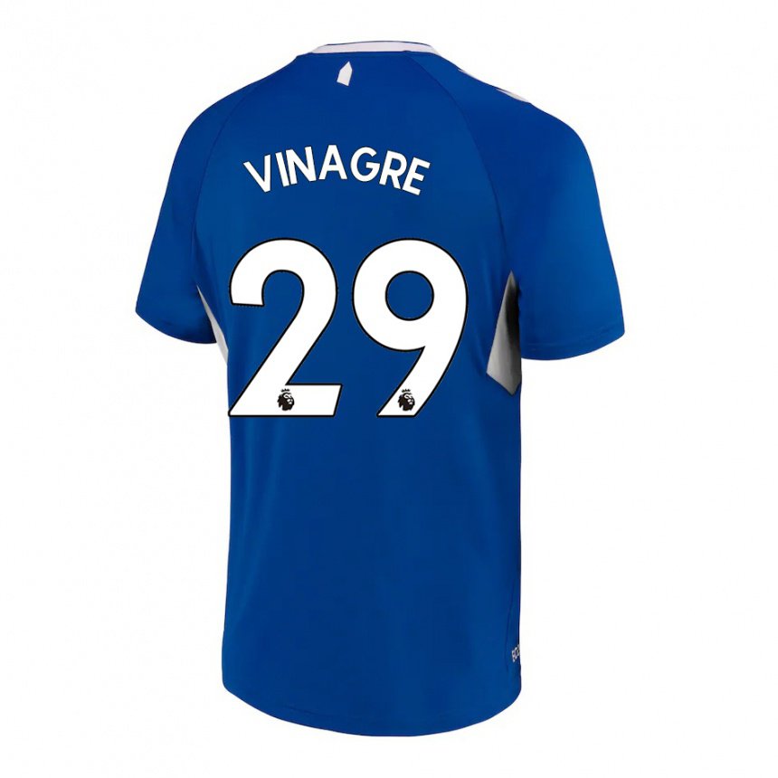 Hombre Camiseta Ruben Vinagre #29 Azul Oscuro Blanco 1ª Equipación 2022/23 La Camisa