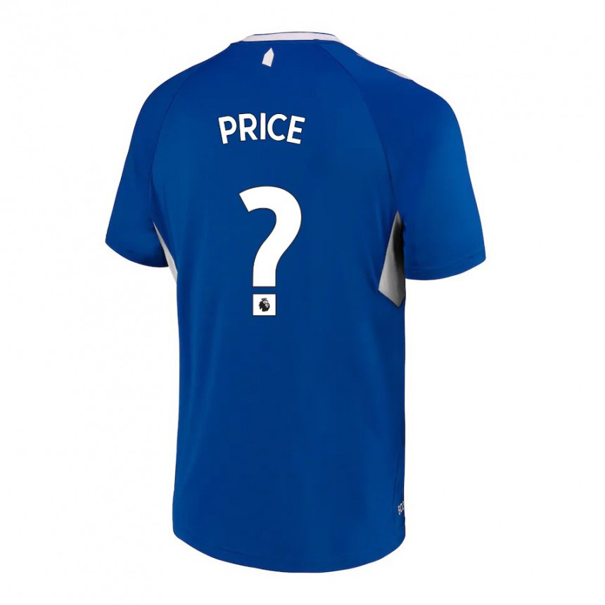 Hombre Camiseta Isaac Price #0 Azul Oscuro Blanco 1ª Equipación 2022/23 La Camisa