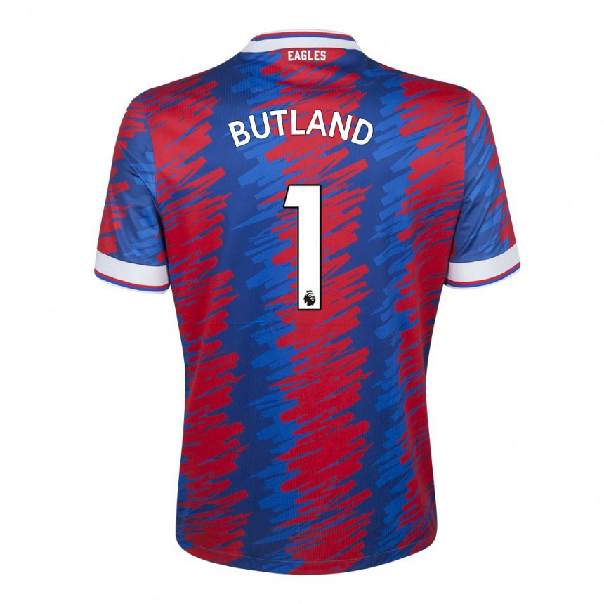 Hombre Camiseta Jack Butland #1 Rojo Azul 1ª Equipación 2022/23 La Camisa