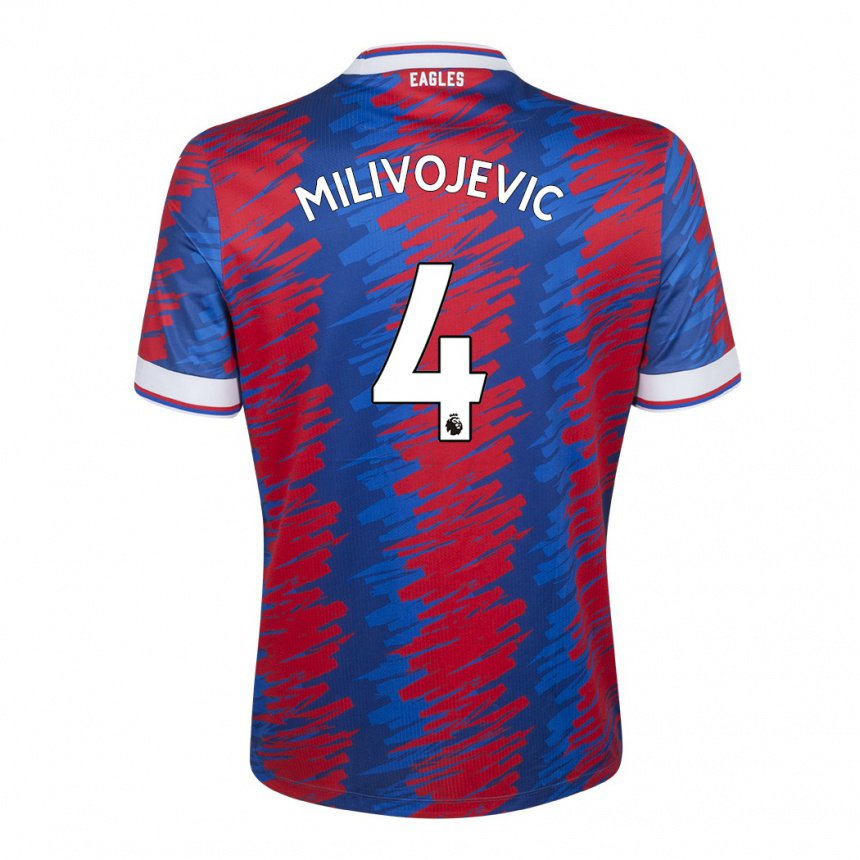 Hombre Camiseta Luka Milivojevic #4 Rojo Azul 1ª Equipación 2022/23 La Camisa