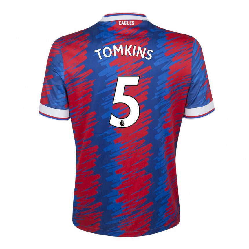 Hombre Camiseta James Tomkins #5 Rojo Azul 1ª Equipación 2022/23 La Camisa
