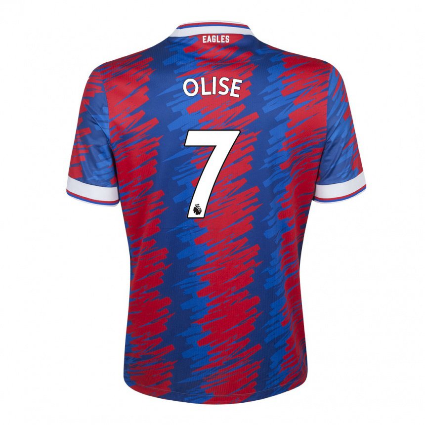 Hombre Camiseta Michael Olise #7 Rojo Azul 1ª Equipación 2022/23 La Camisa