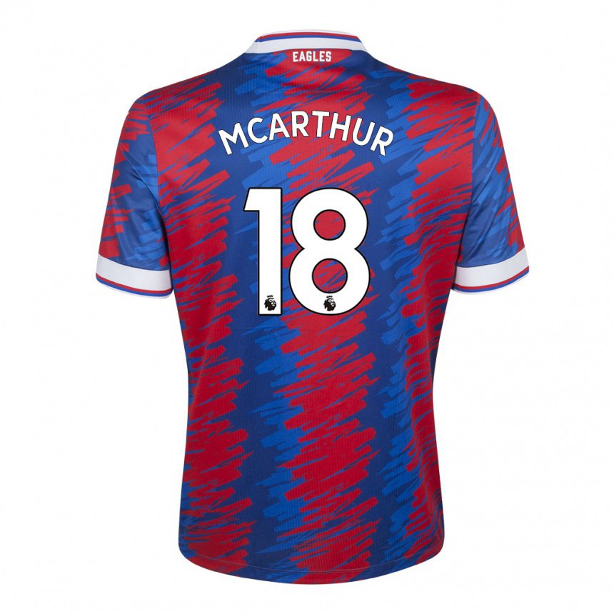 Hombre Camiseta James Mcarthur #18 Rojo Azul 1ª Equipación 2022/23 La Camisa