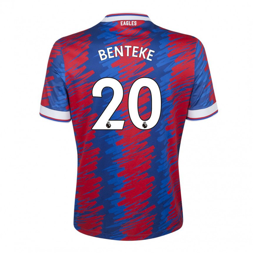 Hombre Camiseta Christian Benteke #20 Rojo Azul 1ª Equipación 2022/23 La Camisa