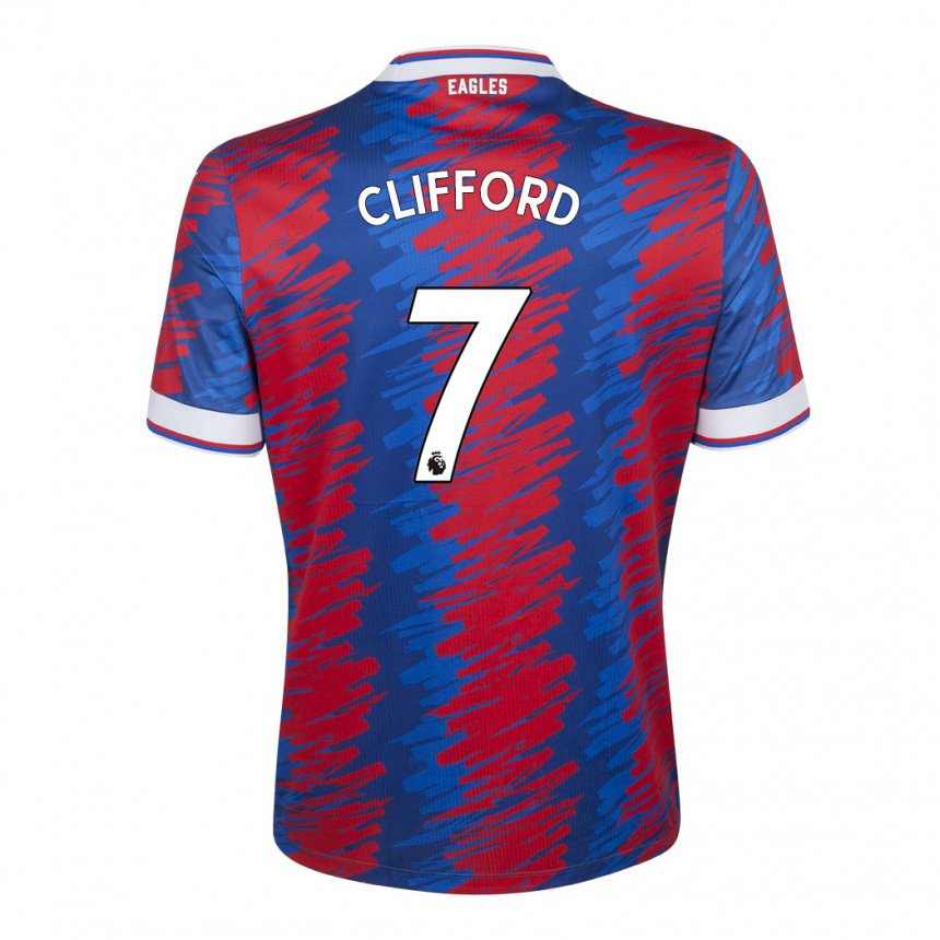 Hombre Camiseta Charley Clifford #7 Rojo Azul 1ª Equipación 2022/23 La Camisa