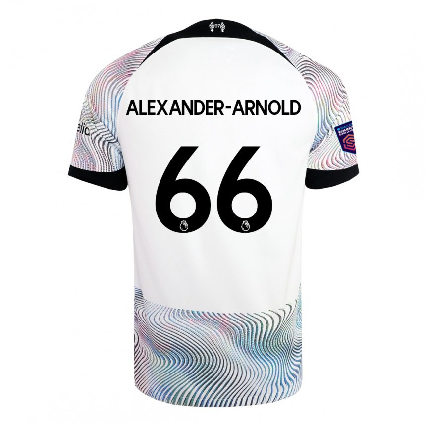 Hombre Camiseta Trent Alexander-arnold #66 Blanco Colorido 2ª Equipación 2022/23 La Camisa