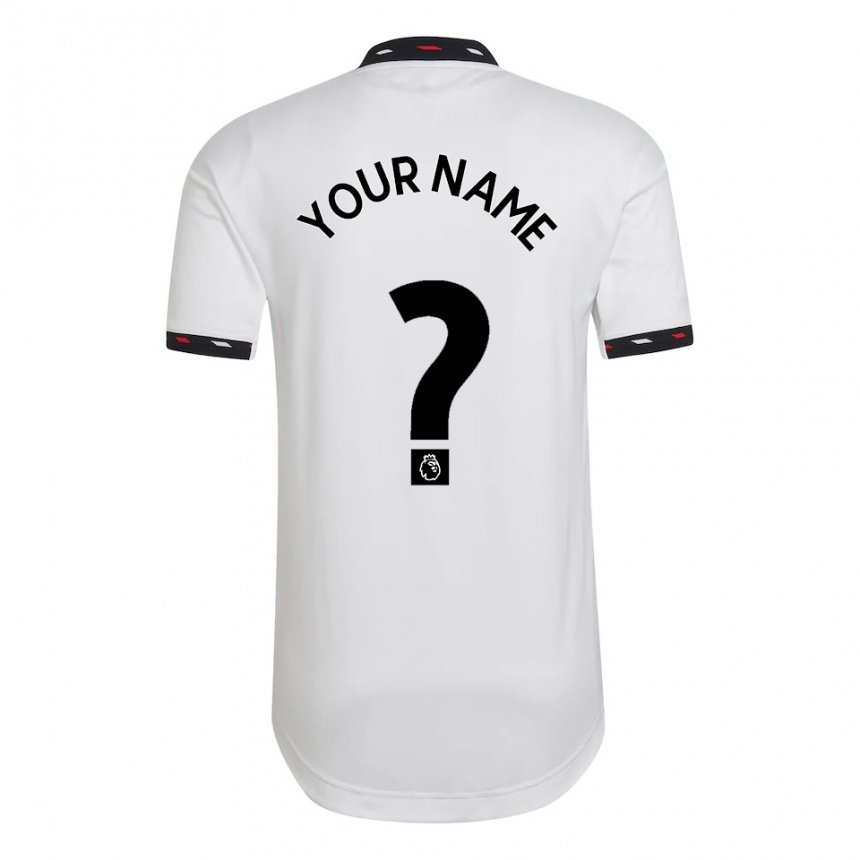 Hombre Camiseta Su Nombre #0 Blanco 2ª Equipación 2022/23 La Camisa