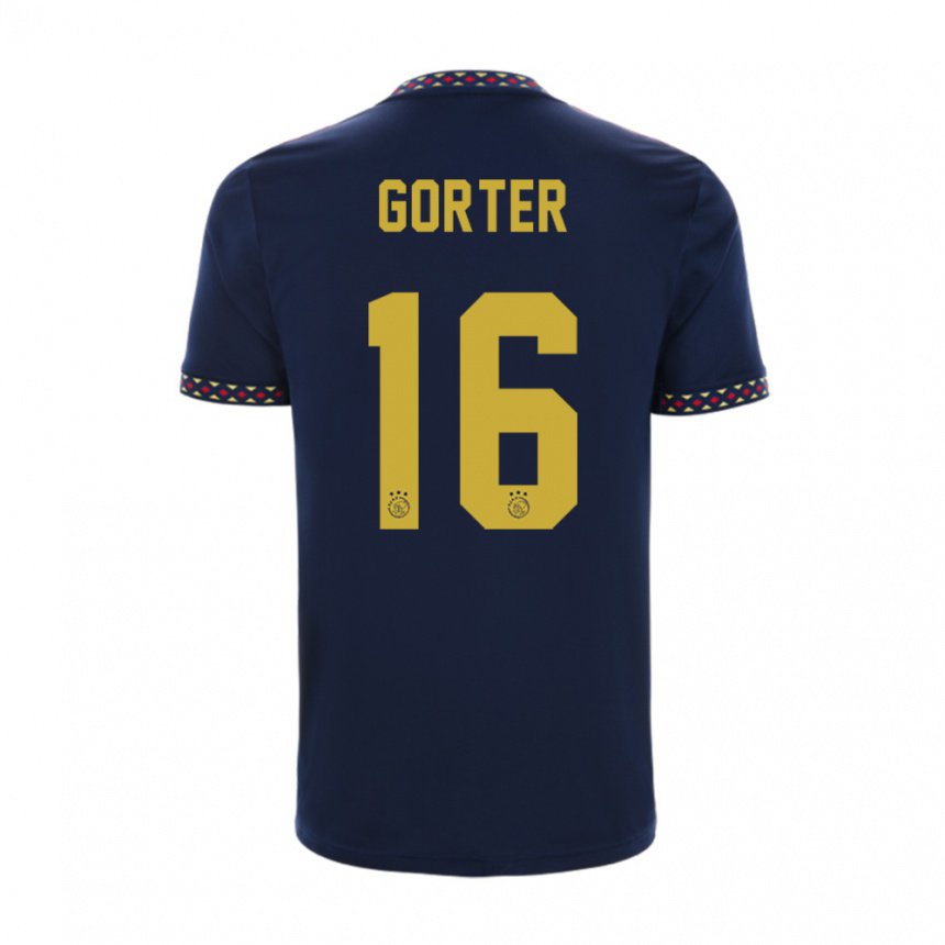 Hombre Camiseta Jay Gorter #16 Azul Oscuro 2ª Equipación 2022/23 La Camisa