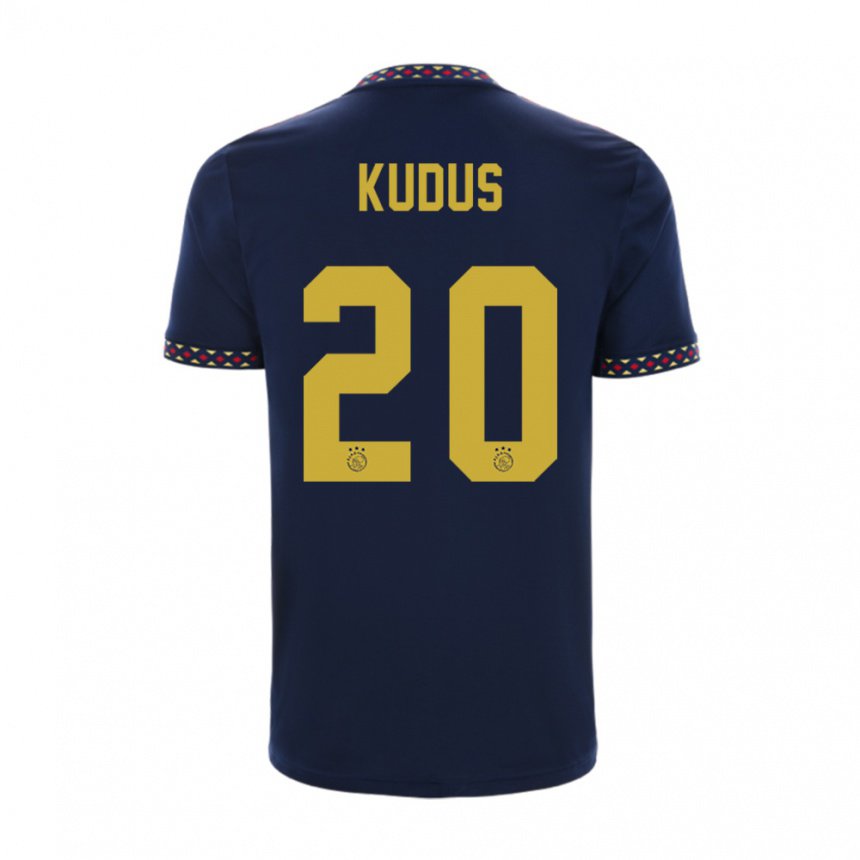 Hombre Camiseta Mohammed Kudus #20 Azul Oscuro 2ª Equipación 2022/23 La Camisa