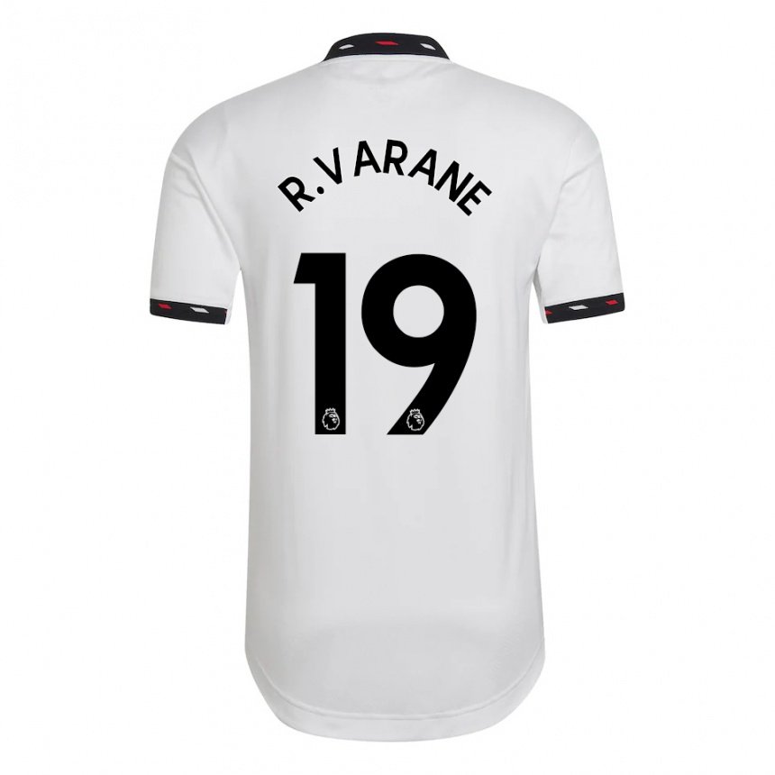 Hombre Camiseta Raphael Varane #19 Blanco 2ª Equipación 2022/23 La Camisa