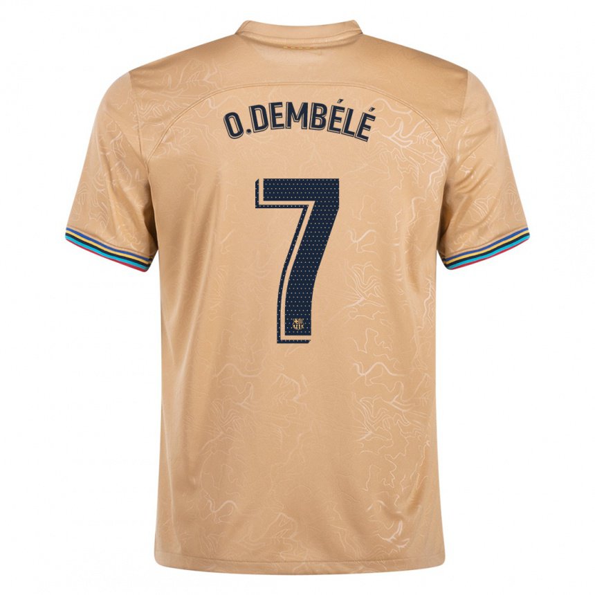 Hombre Camiseta Ousmane Dembélé #7 Oro 2ª Equipación 2022/23 La Camisa