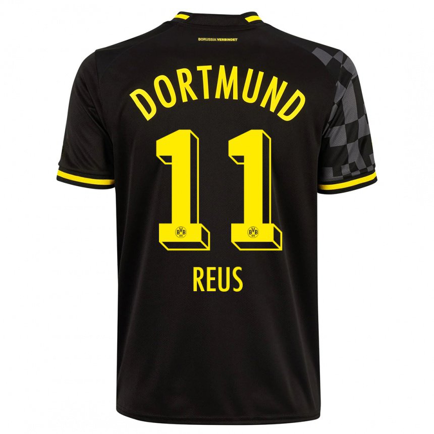 Hombre Camiseta Marco Reus #11 Negro 2ª Equipación 2022/23 La Camisa