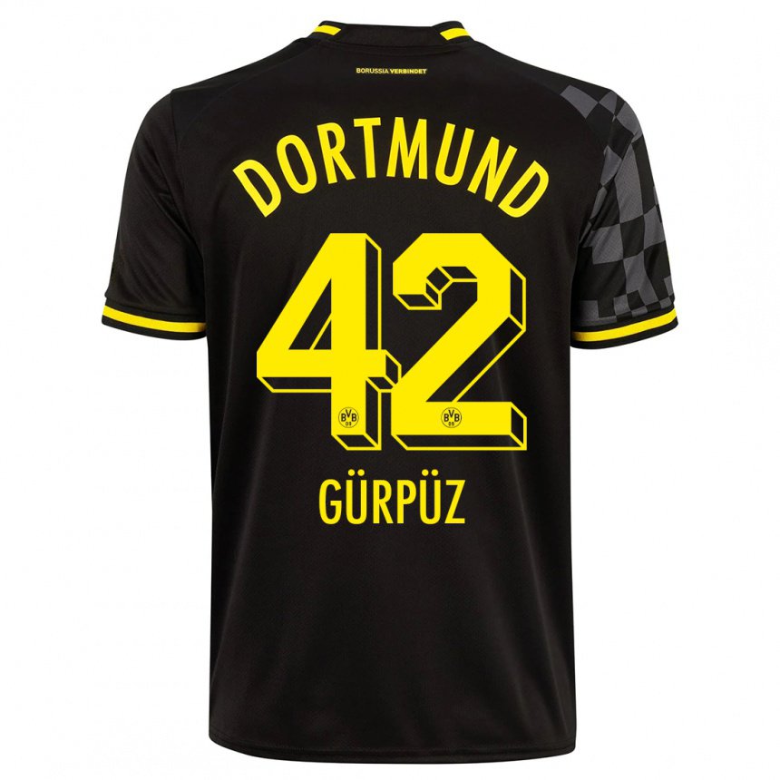 Hombre Camiseta Goktan Gurpuz #42 Negro 2ª Equipación 2022/23 La Camisa