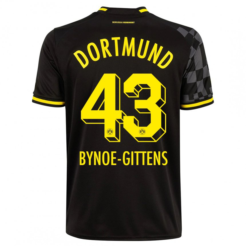 Hombre Camiseta Jamie Bynoe-gittens #43 Negro 2ª Equipación 2022/23 La Camisa