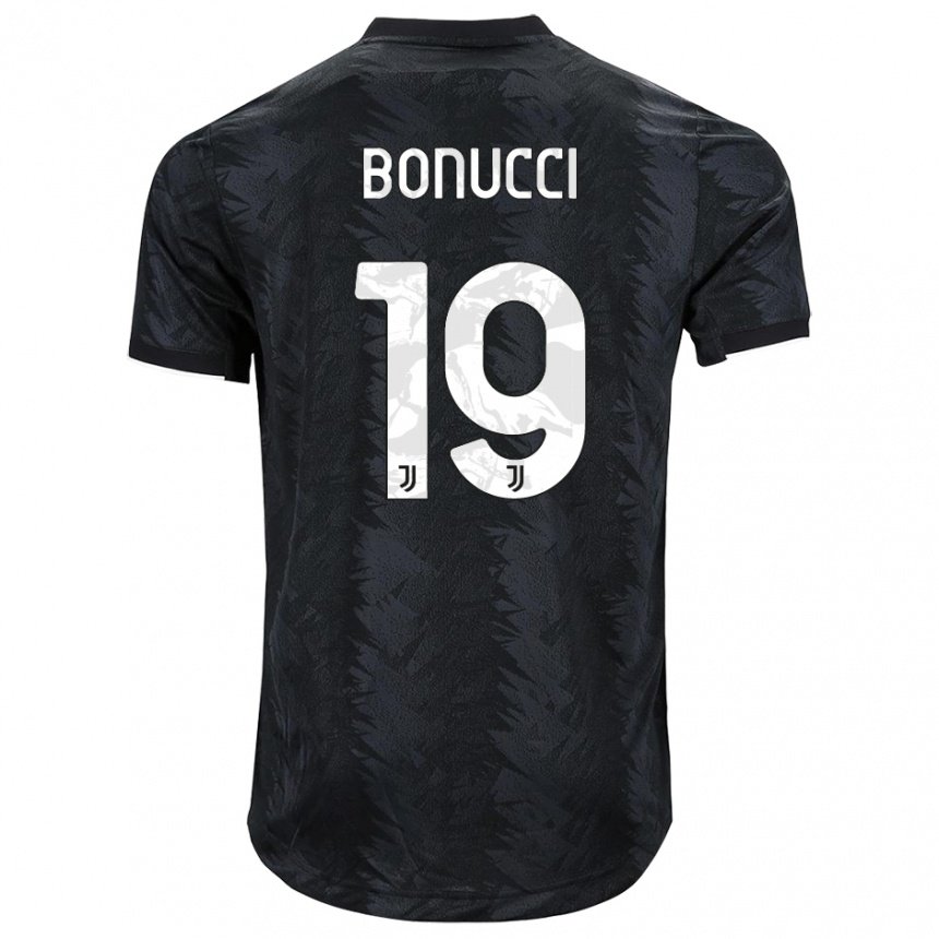 Hombre Camiseta Leonardo Bonucci #19 Negro Oscuro 2ª Equipación 2022/23 La Camisa