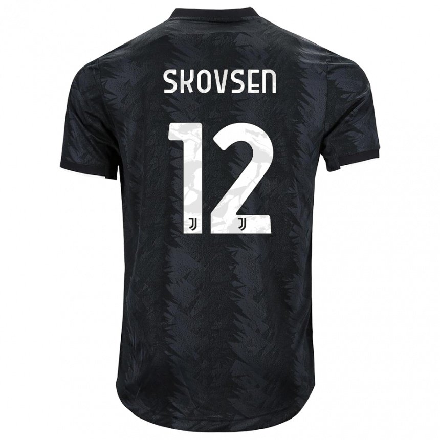 Hombre Camiseta Matilde Lundorf Skovsen #12 Negro Oscuro 2ª Equipación 2022/23 La Camisa