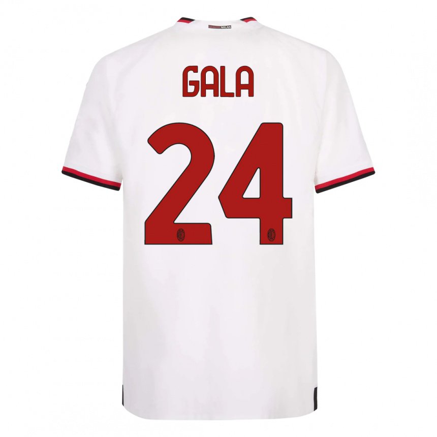 Hombre Camiseta Antonio Gala #24 Blanco Rojo 2ª Equipación 2022/23 La Camisa