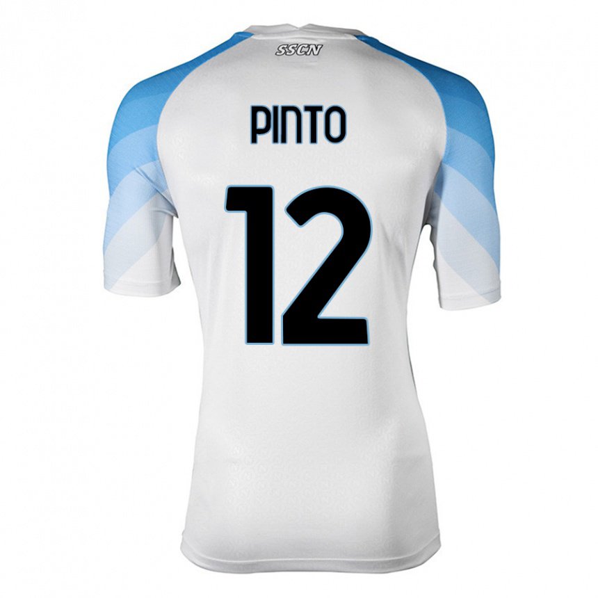 Hombre Camiseta Ciro Pinto #12 Blanco Cielo Azul 2ª Equipación 2022/23 La Camisa