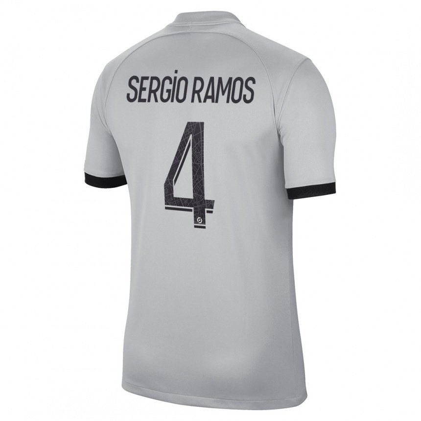 Hombre Camiseta Sergio Ramos #4 Gris 2ª Equipación 2022/23 La Camisa