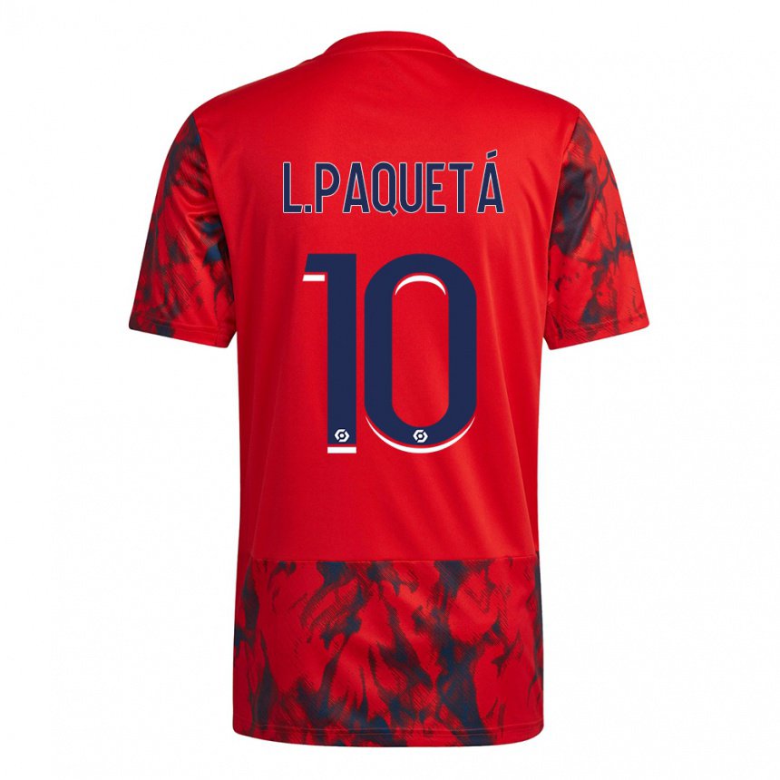 Hombre Camiseta Lucas Paqueta #10 Espacio Rojo 2ª Equipación 2022/23 La Camisa