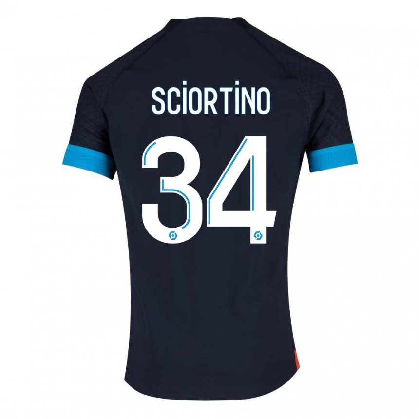 Hombre Camiseta Paolo Sciortino #34 Olímpico Negro 2ª Equipación 2022/23 La Camisa