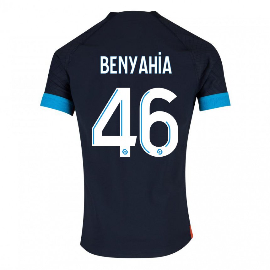 Hombre Camiseta Aylan Benyahia-tani #46 Olímpico Negro 2ª Equipación 2022/23 La Camisa