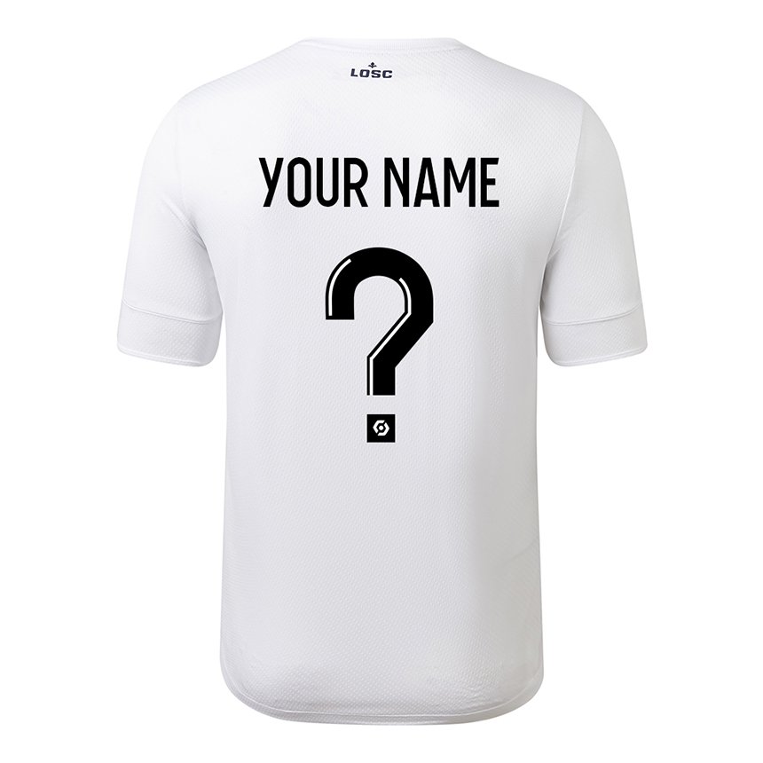 Hombre Camiseta Su Nombre #0 Carmesí Blanco 2ª Equipación 2022/23 La Camisa