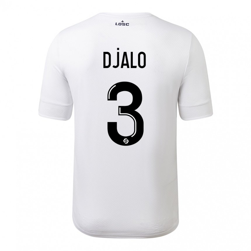 Hombre Camiseta Tiago Djalo #3 Carmesí Blanco 2ª Equipación 2022/23 La Camisa