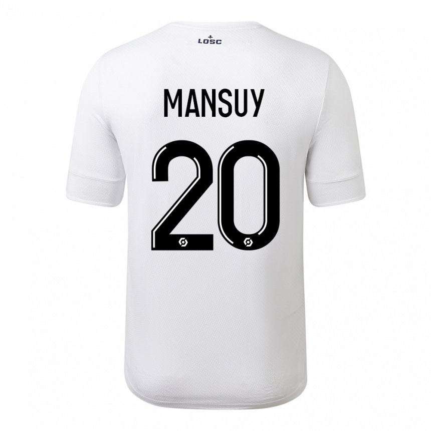 Hombre Camiseta Heloise Mansuy #20 Carmesí Blanco 2ª Equipación 2022/23 La Camisa