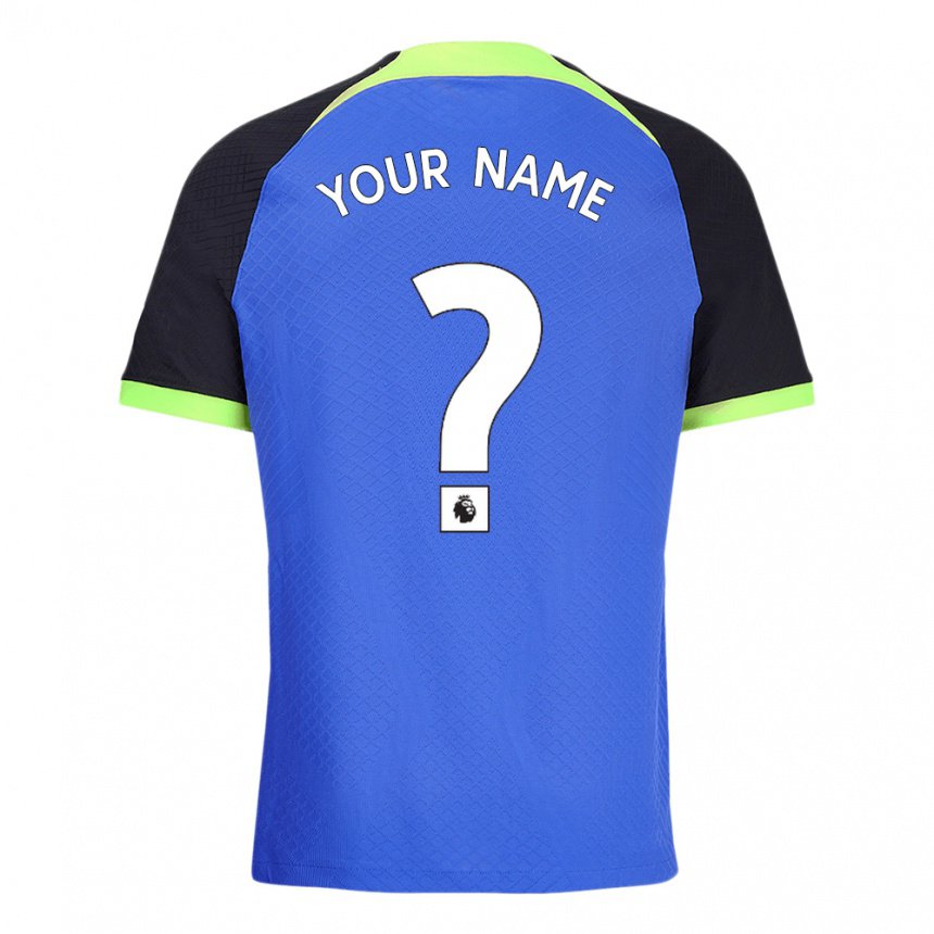 Hombre Camiseta Su Nombre #0 Azul Verde 2ª Equipación 2022/23 La Camisa