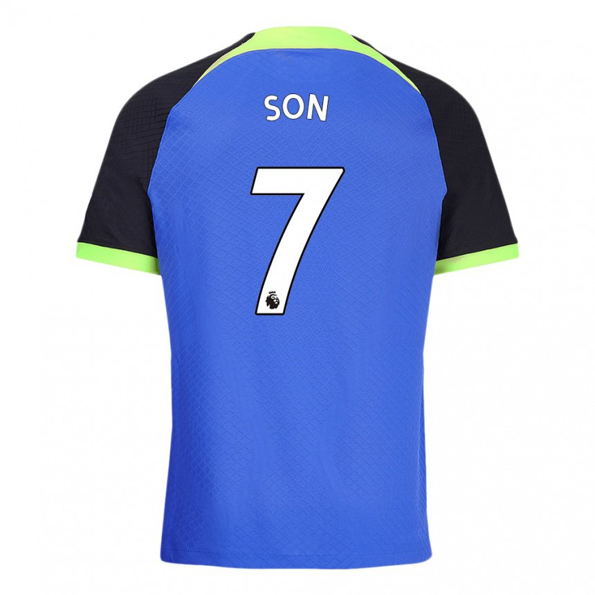 Hombre Camiseta Heung-min Son #7 Azul Verde 2ª Equipación 2022/23 La Camisa