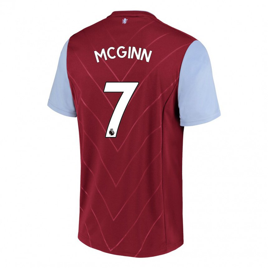 Mujer Camiseta John Mcginn #7 Vino 1ª Equipación 2022/23 La Camisa