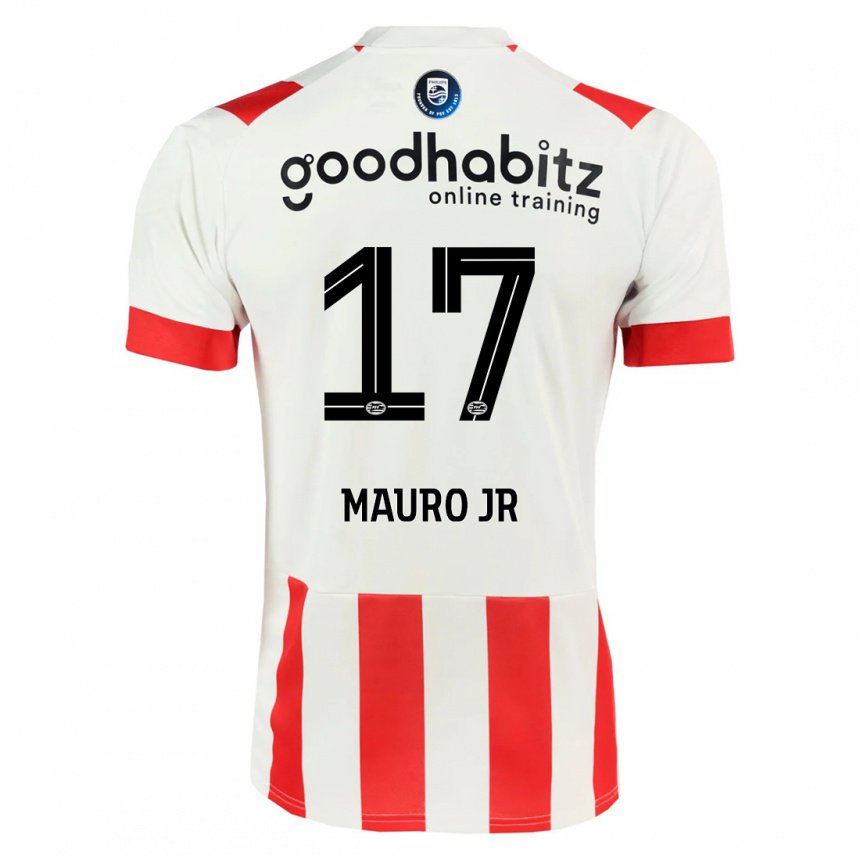 Mujer Camiseta Mauro Junior #17 Rosa Oscuro 1ª Equipación 2022/23 La Camisa