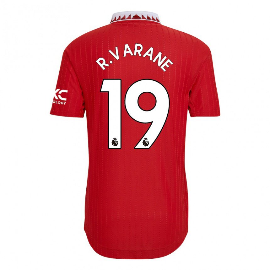 Mujer Camiseta Raphael Varane #19 Rojo 1ª Equipación 2022/23 La Camisa