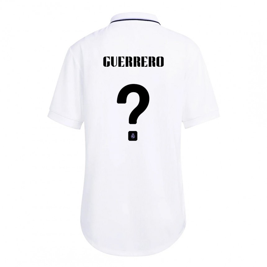 Mujer Camiseta Julen Guerrero #0 Blanco Púrpura 1ª Equipación 2022/23 La Camisa