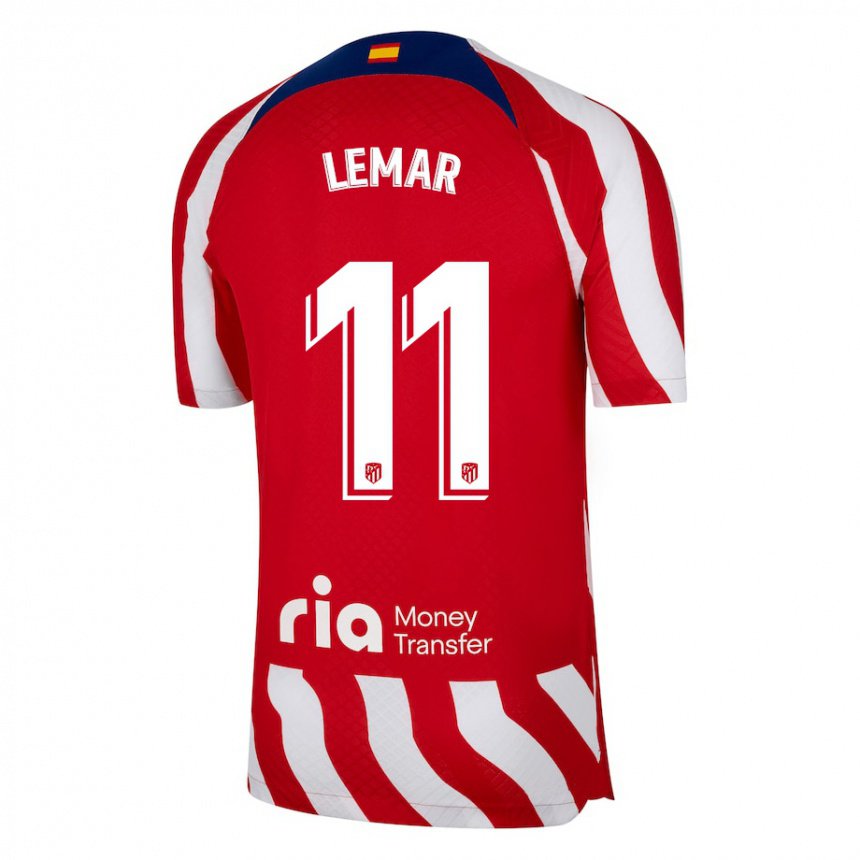 Mujer Camiseta Thomas Lemar #11 Rojo Blanco Azul 1ª Equipación 2022/23 La Camisa