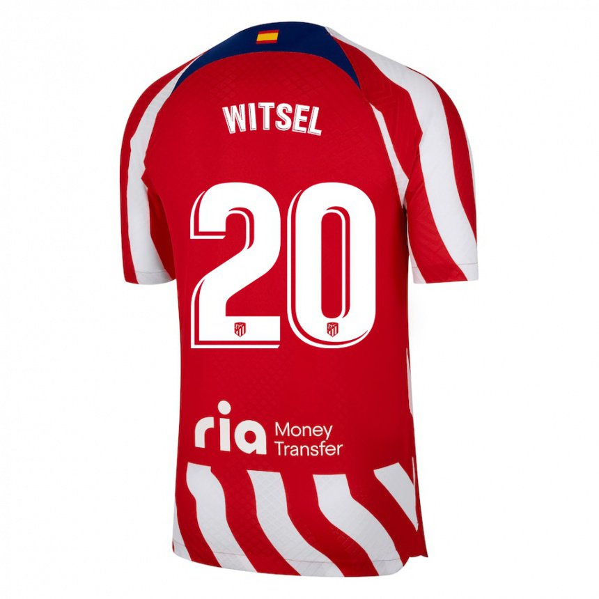 Mujer Camiseta Axel Witsel #20 Rojo Blanco Azul 1ª Equipación 2022/23 La Camisa