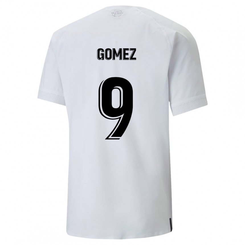 Mujer Camiseta Maxi Gomez #9 Blanco Cremoso 1ª Equipación 2022/23 La Camisa