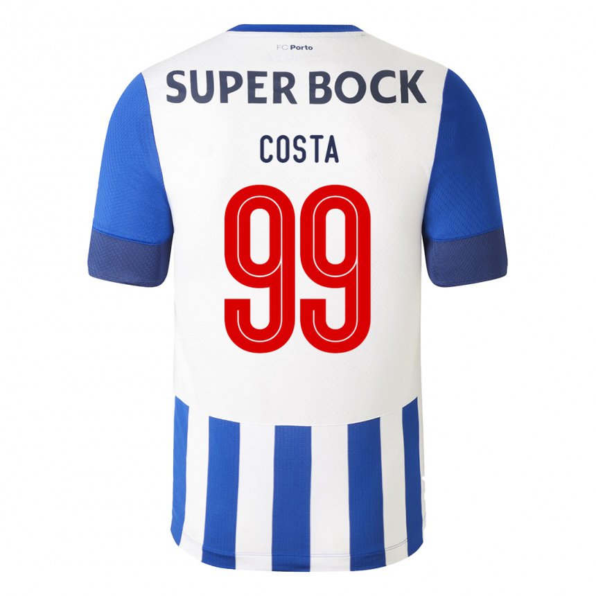 Mujer Camiseta Diogo Costa #99 Azul Real 1ª Equipación 2022/23 La Camisa