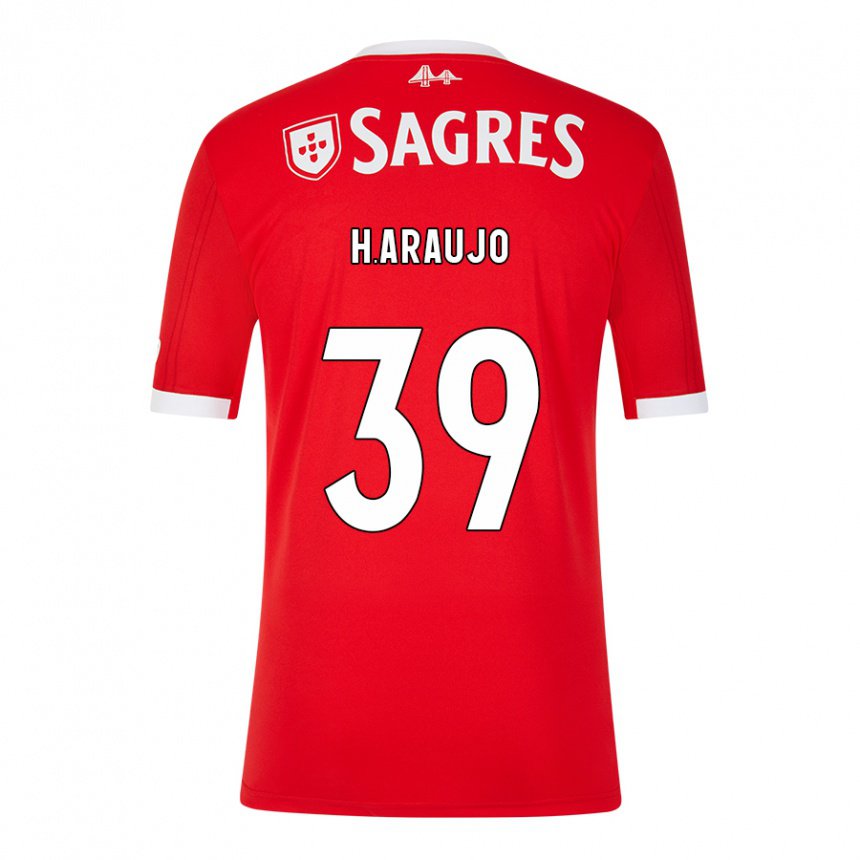 Mujer Camiseta Henrique Araujo #39 Rojo Neón 1ª Equipación 2022/23 La Camisa