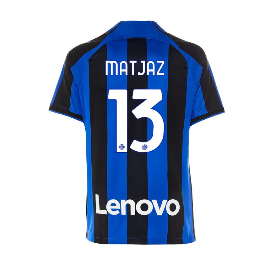Mujer Camiseta Samo Matjaz #13 Azul Real Negro 1ª Equipación 2022/23 La Camisa
