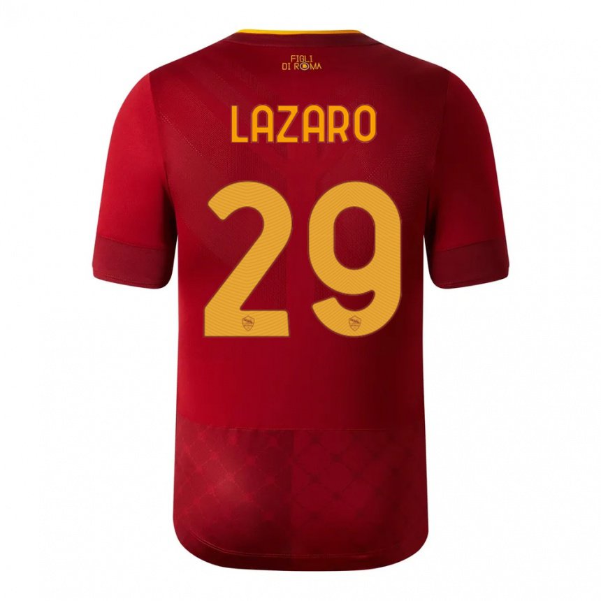 Mujer Camiseta Paloma Lazaro #29 Marrón Rojo 1ª Equipación 2022/23 La Camisa