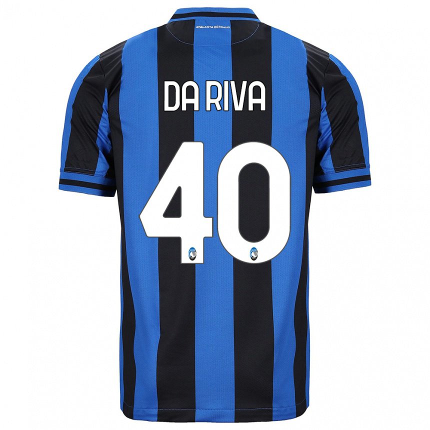 Mujer Camiseta Jacopo Da Riva #40 Azul Negro 1ª Equipación 2022/23 La Camisa