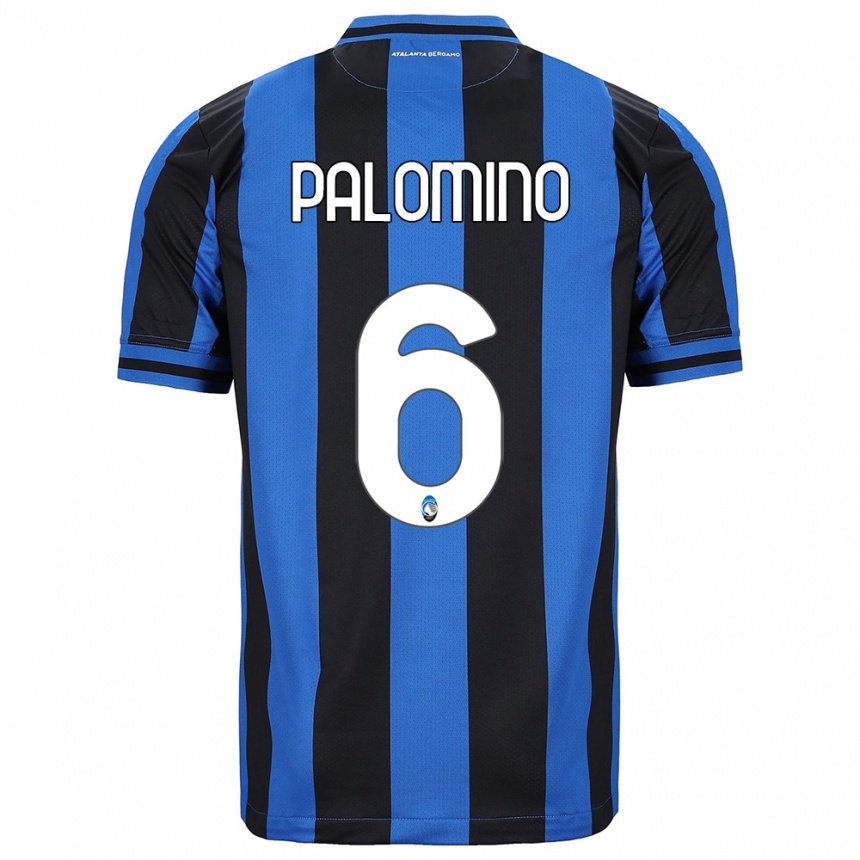Mujer Camiseta Jose Luis Palomino #6 Azul Negro 1ª Equipación 2022/23 La Camisa