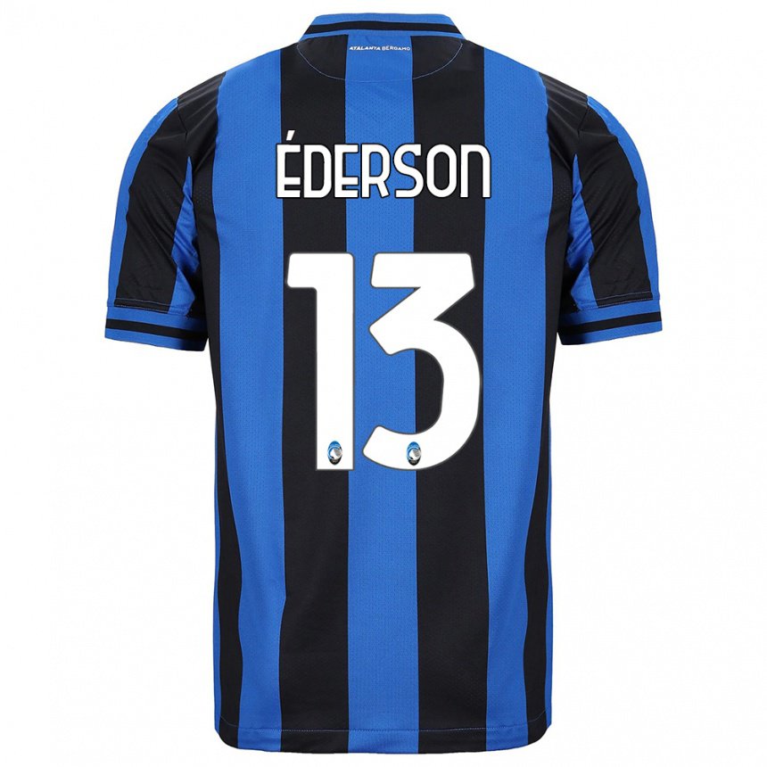 Mujer Camiseta Ederson #13 Azul Negro 1ª Equipación 2022/23 La Camisa