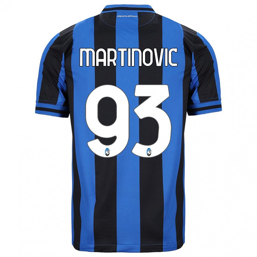 Mujer Camiseta Melania Martinovic #93 Azul Negro 1ª Equipación 2022/23 La Camisa