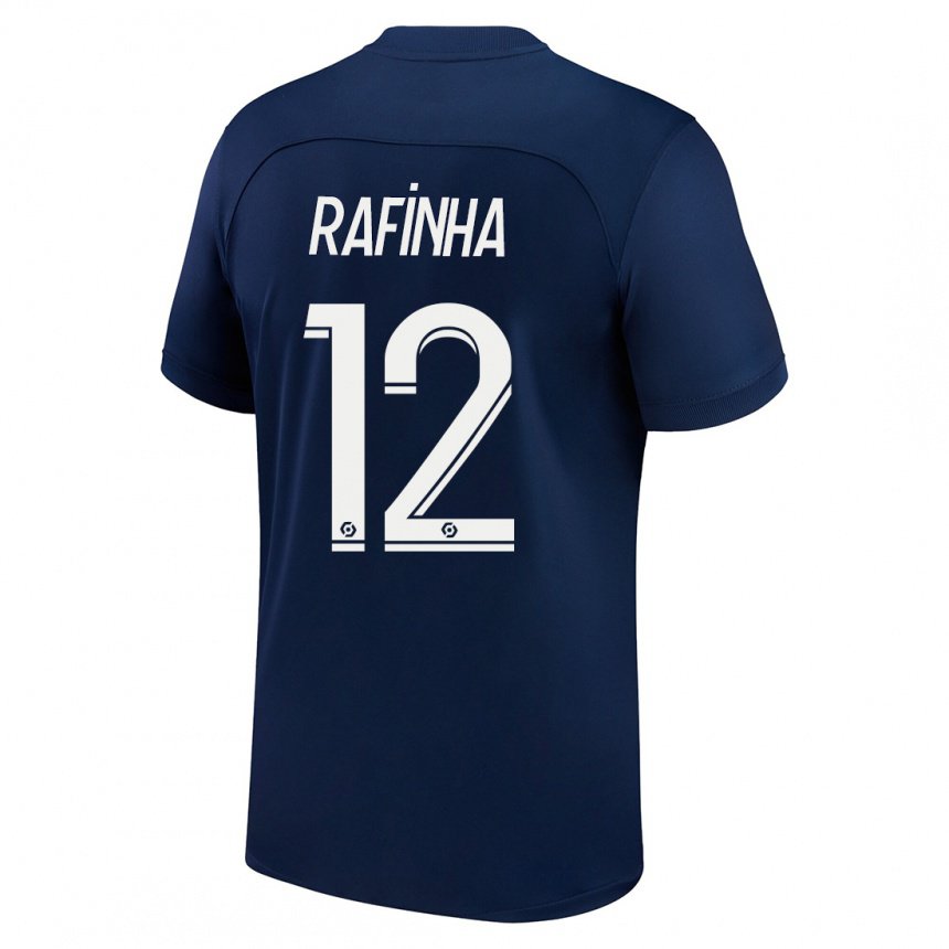 Mujer Camiseta Rafinha #12 Azul Oscuro Rojo 1ª Equipación 2022/23 La Camisa