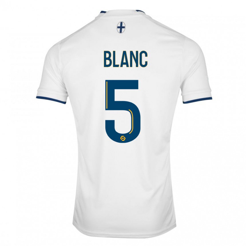 Mujer Camiseta Amandine Blanc #5 Zafiro Blanco 1ª Equipación 2022/23 La Camisa